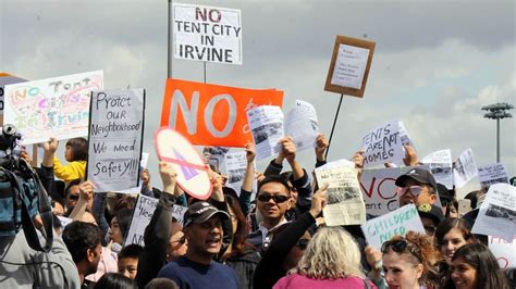Hundreds Protest Irvine Homeless Shelter Supervisors Start Addressing