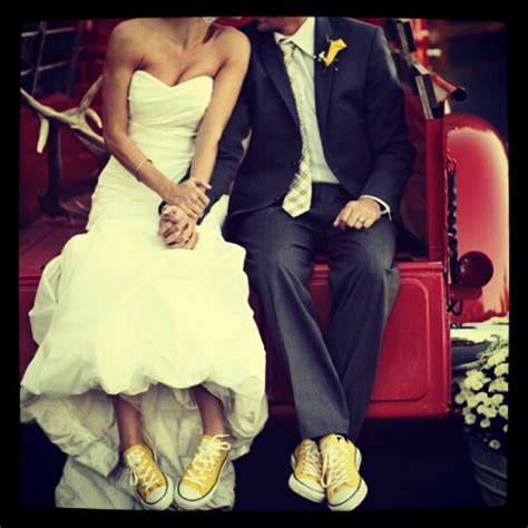 bride and groom wear matching shoes