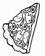 Pizza Coloring Sheets Pages Sheet Clipart Slice Printable Kids Popular Library Coloringhome Line sketch template