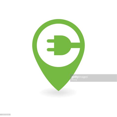 electric car charge station map pin station map electric car logo