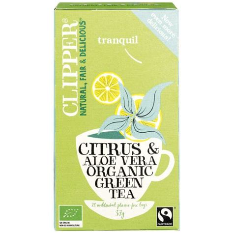 clipper thee citrus aloe vera green tea  stuks pleinnl