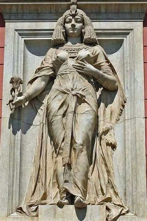 Statue Of Cleopatra Vii In The Facade Of The Museum