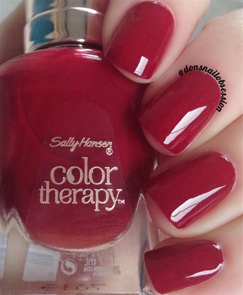 dons nail obsession  sally hansen color therapy shades march