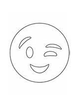 Coloring Emoji Pages Emojis Winking Activities Crafts Ws sketch template