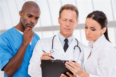 expert advice stock image image  adult doctors