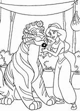 Aladino Cibercuentos Tigre Siete Jazmin Princesa sketch template