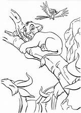 Kleurplaat Leeuwenkoning Kleurplaten Simba Roi Klimt Colorat Timon Pumbaa Planse Stemmen Coloriages sketch template
