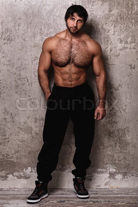 body builder hairy male man muscle naked enjoy erotic