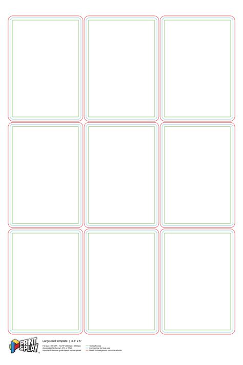 blank playing card template  printable templates