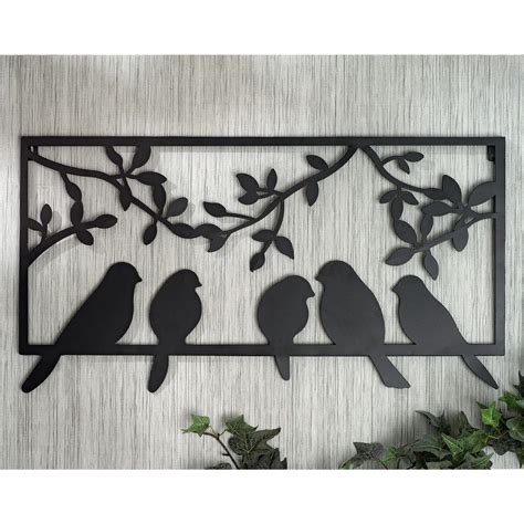 Perched Birds Metal Wall Art Bits And Pieces Uk