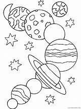 Planets Coloring4free sketch template