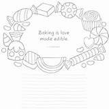 Coloring Book Doodles Sweets Notebook Treats Activity Amazon Space Reflection sketch template