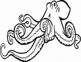 Octopus Coloring Kids Clipart Pages Popular Clipartmag sketch template