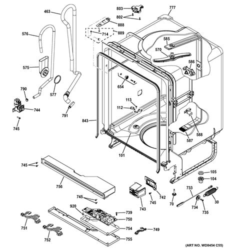 body parts diagram parts list  model adtpgfws ge parts dishwasher parts searspartsdirect