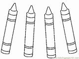 Crayons Coloring Pages School Color Printable Online Supplies Education sketch template