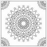 Fractal Circles Thistle Coloringhome Kleurplaten Voorbeeldsjabloon sketch template
