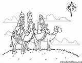 Coloring Pages Kings Three Wise Men Printable sketch template