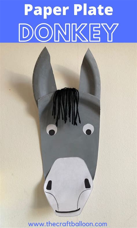 paper plate donkey craft  kids  template included