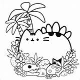 Pusheen Coloring Island Pages Coloringbay sketch template