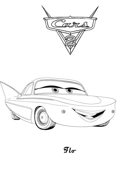 cars  flo printable coloring page
