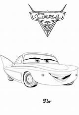 Cars Flo Coloring Printable Pages Kids Disney Movie Pixar Francesco Ecoloringpage Color sketch template