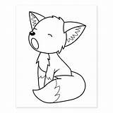 Sleepy Rubber Foxes sketch template