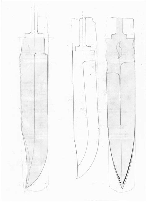 types  knifes  shown   drawing   open