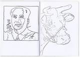 Andy Warhol Coloring Book Log Please sketch template