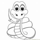 Snake Coloring Pages Printable Kids Snakes Cute Reptile Baby Animal Animals Colouring Cartoon Color Clipart Sheets Print Books Unicorn Draw sketch template