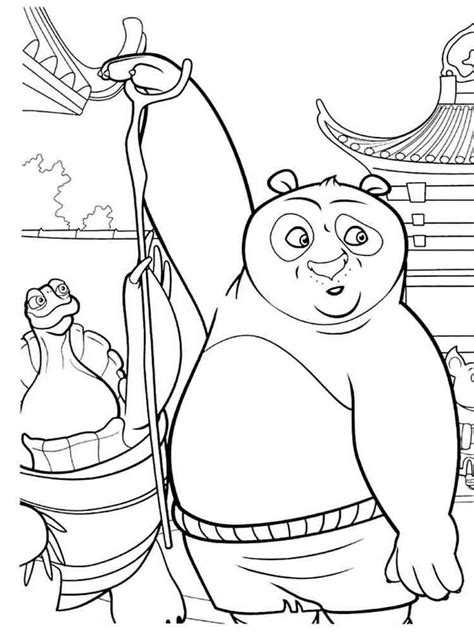 coloring page kung fu panda kids  funcom  coloring pages  kung
