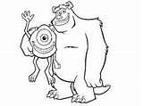 Monstruos Sully Clarence Sullivan Wazowski Pixar sketch template
