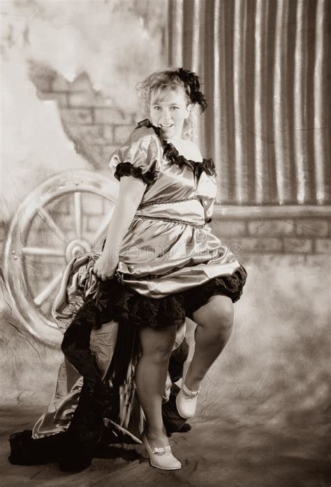vintage saloon girl stock image image  legs saloon