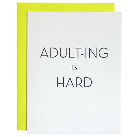 chez gagné hilarious letterpress greeting cards adulting is hard