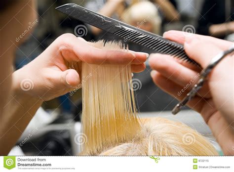scissors cutting hair stock image image  hairstyle