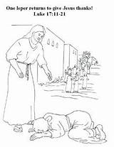 Leper Lepers Heals Bible Thankful Sheets Zondagsschool Miriam Lessen sketch template