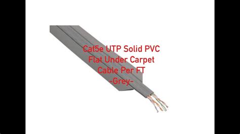 cate utp solid pvc flat  carpet cable p   gy youtube