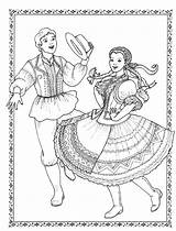 Coloring Pages Book Costumes Adult Dance Dancing Dancers Colouring Printable sketch template