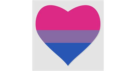 bisexual pride flag heart sticker