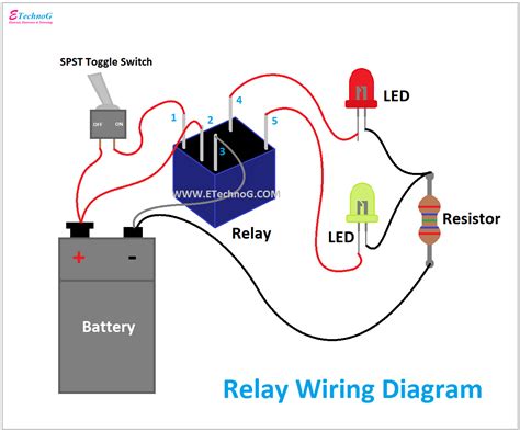 relay wiring diagram  function explained etechnog