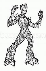 Coloring Galaxy Guardians Pages Groot Drawing Printable Online Draw Drawings Print Characters Marvel Choose Board sketch template