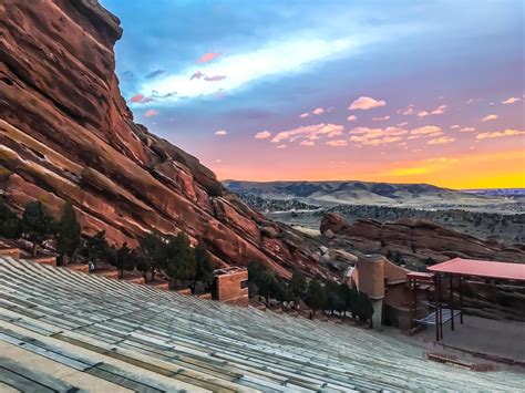 sunrise  red rocks amphitheater   denver colorado travel