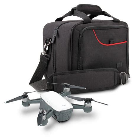 drone carrying case  spark mini  strap adjustable dividers  accessory pockets