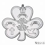 Trinity Shamrock Holy Catholic Color Crafts Kids Patrick Sunday Church School Coloring St Pages Saint Craft Own Cutouts Bible Activities sketch template