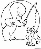 Ghost Coloring Pages Casper Ghosts Kids Cat Printable Cartoon Halloween Drawing Simple Sheets Color Easy Template Getdrawings Getcolorings Pinkalicious Immediately sketch template