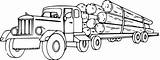 Truck Log Logging Coloring Pages Clip Clipart Colouring Drawing Lorry Cartoon Drawings Trucks Printable Logs Cliparts Kids Lumber Carrying Red sketch template