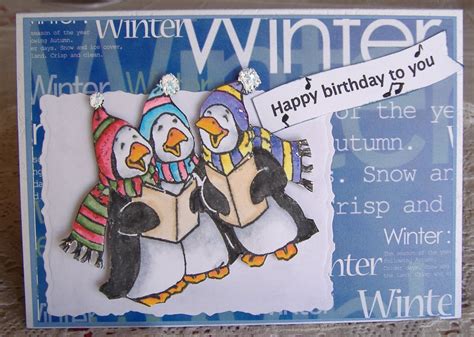 crafting corner winter birthday card