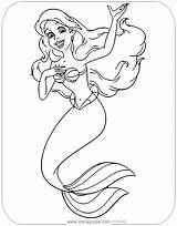 Coloring Ariel Mermaid Disneyclips Pdf Flounder Singing Whitesbelfast sketch template