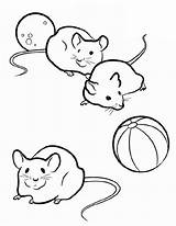 Coloring Pages Mouse Cute Mice Pig Guinea Color Three Drawing Rodent Getdrawings Getcolorings Luna sketch template