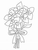 Bouquet Columbine Coloring sketch template