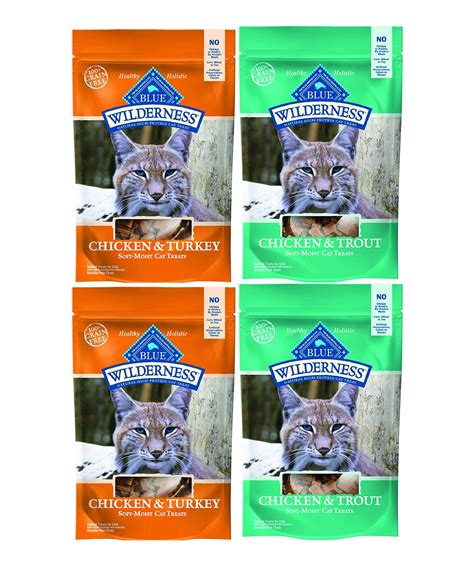 blue buffalo blue wilderness softmoist cat treats mixed 2 oz x 4 packs â€“ chicken and turkey
